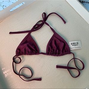 American Apparel Triangle Bikini Top - Purple